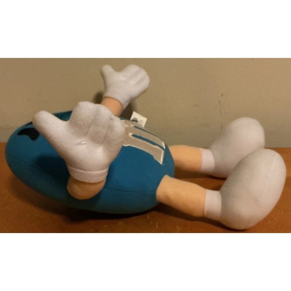 Mars Candy M&M 10" Wire Posable Stuffed Plush Blue M&M Character - Picture 2 of 6